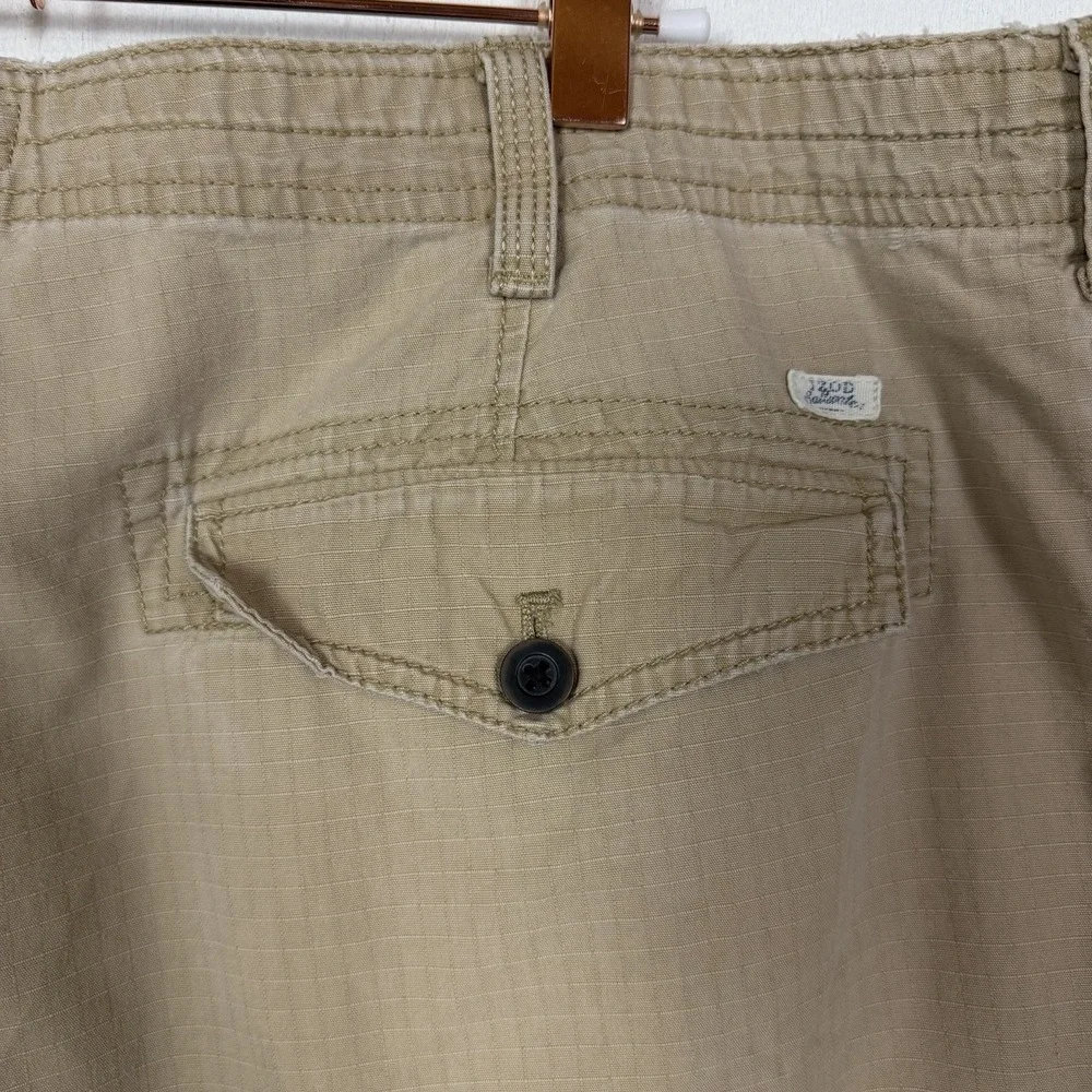 Izod Mens Khaki Cargo Shorts Ripstop Retro Y2K Baggy Skater Streetwear Size 38‎